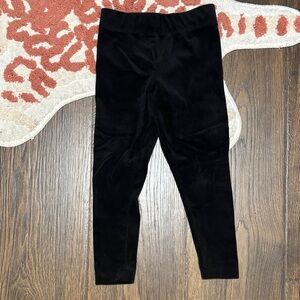 Kids Black Velvet Leggings